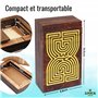 Logica Jeux Art. Coffret Labyrinthe - Casse-Tête en Bois - Coffret Secret - Difficultè 5/6 Incroyable - Collection Leonardo da V