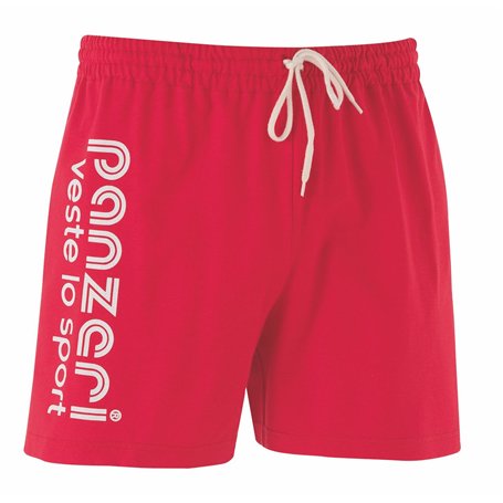 Panzeri - Uni a rouge jersey short - Shorts multisports - Rouge - Taille M