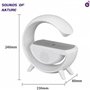 AntDau71 - Haut-parleur Bluetooth Lampe De Table Lumière Led 7 Couleurs. Chargeur Sans Fil Audio Lampe En Forme De G. Boîtier Bl