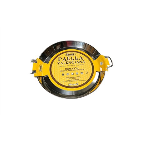 Guison "Poêle à Paella en Acier Inoxydable avec Fond Sandwich