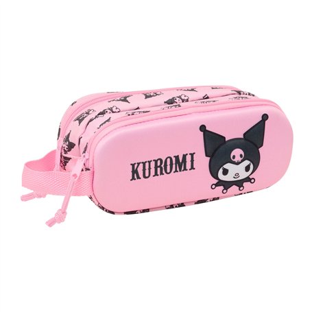 Trousse Fourre-Tout Double Kuromi Rose 21 x 8 x 6 cm