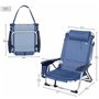 Chaise de Plage Aktive Bleu foncé 51 x 45 x 76 cm Plage