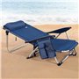 Chaise de Plage Aktive Bleu foncé 51 x 45 x 76 cm Plage