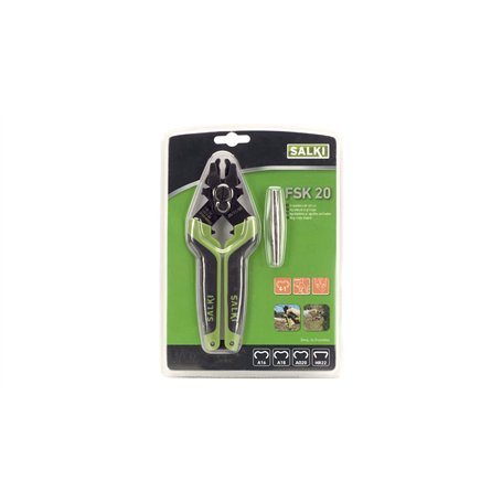 SALKI | Agrafeuse pour Clôtures FSK20 | Pinces pour Clôtures | Coupeur de Câbles Incorporé | Compatible avec les Agrafes Ω20 et