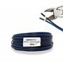 HALOTEC. 25 mètres Câble parallèle flexible bleu-marron PVC 2 x 0