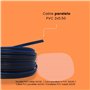 HALOTEC. 25 mètres Câble parallèle flexible bleu-marron PVC 2 x 0,50 mm² | Câble double polarisé | Cordon électrique parallèle p