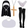 Coiffure De Soeur Pour Costume Pour Fille Ou Femme. Accessoires Pour Halloween. Terreur Ou Peur Du Chapeau De Soeur. Voile Pour