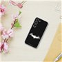 Personalaizer Coque pour Samsung Galaxy S24 - Coque en Silicone TPU Souple Transparente - Motif Batman Logo Blanc