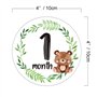 LANCHEN 12 pièces/Ensemble Nouveau-né Jalon commémoratif Mois Autocollants Floral bébé mensuel Autocollant