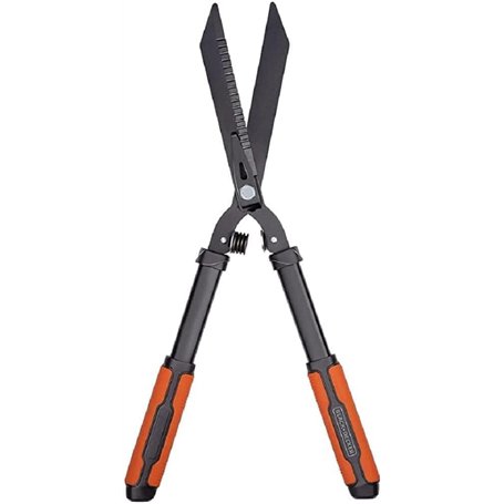 BLACK+DECKER Cisaille de Jardin - Lames Acier Dentelées - 61 CM - Noir/Orange