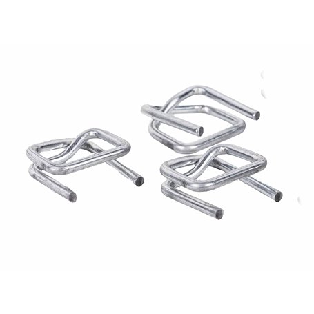 Kortpack Lot de 500 boucles/pinces de 16 mm de large en métal pour bande de cerclage en polyester et bande de cerclage textile C