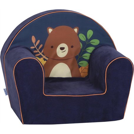 Kidsdouche Gomoor Fauteuil Ours Pour Enfant Dès 1 An - Canapé Bébé - Housse Lavable 100% Coton - Rembourrage en Mousse