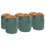 vidaXL Sacs à déchets de Jardin avec poignées 12 pcs Pliables Ronds Verts 500 L