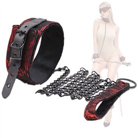 Collier en cuir Punk Rock gothique collier ras du cou chaîne réglable pour femmes