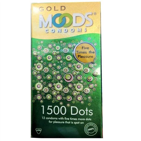 MOODS Gold 1500 Dots - 12 préservatifs