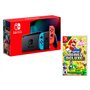 Nintendo Switch Rouge/Bleu Néon 32Go [Nouveau modèle] + New Super Mario Bros. U Deluxe