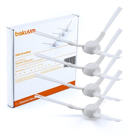 BAKUUM Lot de 4 brosses latérales pour Xiaomi Mop 2S / Mop P/Mop Pro / STYJ02YM / XMSTJQR2S Pack de pièces et accessoires pour r