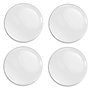 Biomar Labs 4 x 55mm Autocollant 3D Blanc Brillant Silicone pour Cache-Moyeu Enjoliveurs Centre de Roue Caches Emblème A 5555