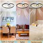 Ventilateur de Plafond Silencieux avec éclairage et Télécommande, Plafonnier LED Moderne à Intensité Variable avec Ventilateur,