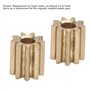 Engrenage à Pignon Aramox, 2 Pièces de Remplacement en Laiton pour Engrenage à Pignon Moteur pour Module Duplo Intelli Lok 0.4 9