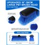 ZimiTeda Brosse de Lavage de Voiture PBT avec Manche Long 10 '' Plus Grande tête de Brosse à Poils Doux Pare-Chocs en Caoutchouc
