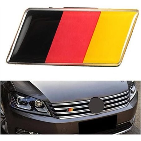MOMOALA Jennifer Aluminium Allemand Allemagne Drapeau Badge Grille Emblème Autocollant De Voiture Décalque Décoration Universell