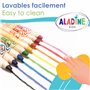 Aladine - 8 Crayons de Couleur Enfant XXL - Gros Crayons de Couleur Bébé - Dès 2 Ans - Épais, Lavables & Faciles à Prendre en Ma