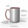 Cricut biseauté en céramique vierge | Miami | 425 ml (15 oz) | 1 x tasse de sublimation à l'encre infusible | Pour une utilisati