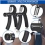 peinat 2 Pièces Muscleurs de Main Pince à Main Hand Grip avec Plage de Résistance Réglable 5-60 Kg pour La Récupération des Pati