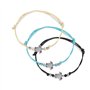 3 pièces boheme tissu cuir tortue bracelet de cheville kit