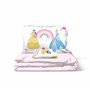 Jay Franco Disney Princess Rainbow 100% Coton Ensemble Lit Simple 3 Pièces – Comprend Housse de Couette, Drap & Taie d’Oreiller