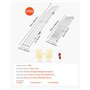 VEVOR Rampe d'accès en Aluminium, 1 pièce, Rampe de Chargement Pliable, Charge de 680 kg, avec Surface Plus Large, Robuste, Stab