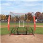 VEVOR Filet d'Entraînement de Baseball Softball 213,4 x 210 cm Filet de Lancement pour Baseball Portable avec 2 Cadres de Cible 