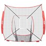 VEVOR Filet d'Entraînement de Baseball Softball 213,4 x 210 cm Filet de Lancement pour Baseball Portable avec 2 Cadres de Cible 