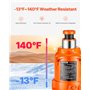 VEVOR Cric bouteille hydraulique 20 t, cric bouteille soudé avec longue poignée en 3 sections, gamme de levage 170-320 mm, pour 