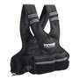 VEVOR Gilet lesté réglable 5 à 9,1 kg, veste de poids avec 6 packs de poids en granulés de fer et bande réfléchissante pour homm