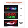 VEVOR Enseigne Lumineuse LED Programmable 99x35 cm, Panneau d’Affichage Numérique Couleur Pleine P10, GIF à Motifs de Texte Pers