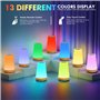 HOOMOOZ Lampe de Chevet Veilleuse LED Tactile avec 13 Couleurs RGB, Lampe de Nuit avec 3 Modes d'Éclairage, Veilleuse Allaitemen