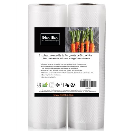 Rouleau de film sous vide alimentaire 28 cm x 15 m Sac sous vide alimentaire Rouleau sac sous vide alimentaire Rouleau sachet so