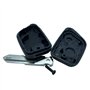 Jongo® Coque Clé Plip + Lame Compatible avec Peugeot 306 | Boitier Télécommande 2 Boutons sans Électronique | Remplacement Clé A