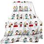 Couverture Enfant Douce Dessin Animé Snopy Flanelle 100x70cm Plaid Chaud pour Fille Garçon Chambre Canapé Lit Voyage Cadeau D’An
