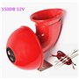 YIYDA Klaxon de voiture Klaxon électrique de voiture rouge 150db Car Horn 12V Haut-parleur Klaxon son de taureau Klaxon en métal