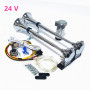 YIYDA Klaxon de camion Air Horn 24V Klaxon pneumatique Klaxon de voiture argent Haut-parleur 165db Horn Chrome Zinc Double tube 