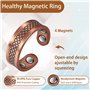 Bague en cuivre magnétique Femmes/Hommes réglable en Bonne santé (CPR-0935) (Longueur 60mm)
