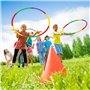 KAIYAYA Ensemble de Cerceaux Colorés,Conception Détachable a 7 Sections Cerceau Hula Fitness Hoop pour Enfants,Entraînement Phys