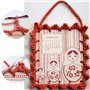 Anpro Set de Crochets en Aluminium Tricot Outils 100 PCS Accessoires à Tricoter avec Trousse En Cuir Rose