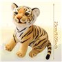 KNBMCAV 23cm Tigre Peluche Jouet Réaliste Tiger Jouet Bébé Peluche Tigre Poupée en Peluche Petit Tigre Animal en Peluche Tigre C