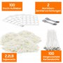 Kit de cire de soja de qualité supérieure - Cire de soja naturelle - Mèches 100 % coton - 100 autocollants pour mèche - 2 suppor