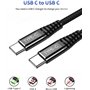 Cable USB Type C Charge Rapide Power Delivery Nylon Tressé pour Samsung Galaxy S21 Ult