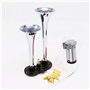 YIYDA Car Horn klaxon de camion 150DB klaxon d'air de voiture Chrome Zinc double trompette corne d'argent avec compresseur 12V h